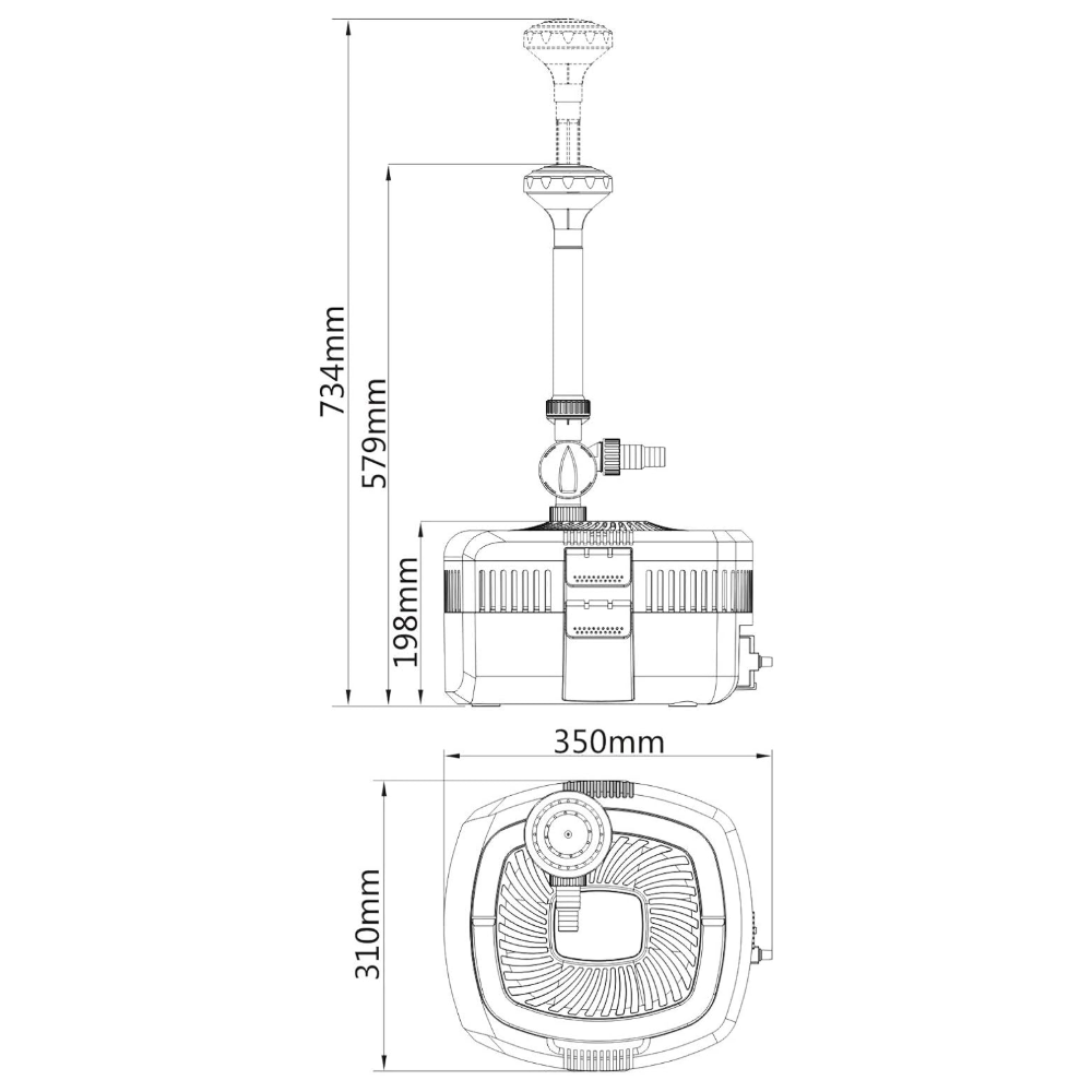 AllPondSolutions 5200L/H All In One Pond Pump Filter UV CUP-7000