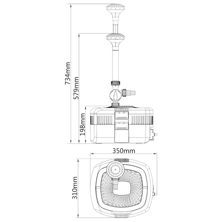 AllPondSolutions 5200L/H All In One Pond Pump Filter UV CUP-7000