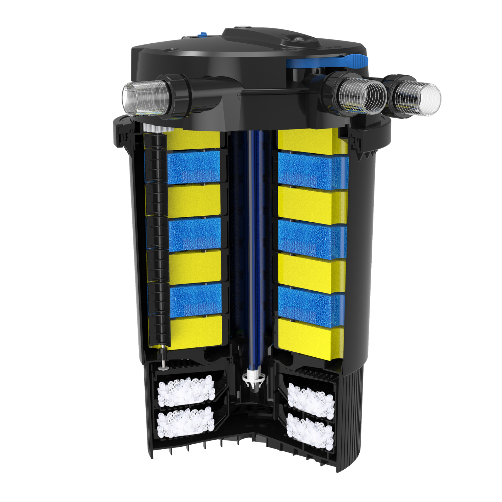 AllPondSolutions Auto Cleaning Koi Pressurised Pond Filter PRO-30000 with UV Light Timer