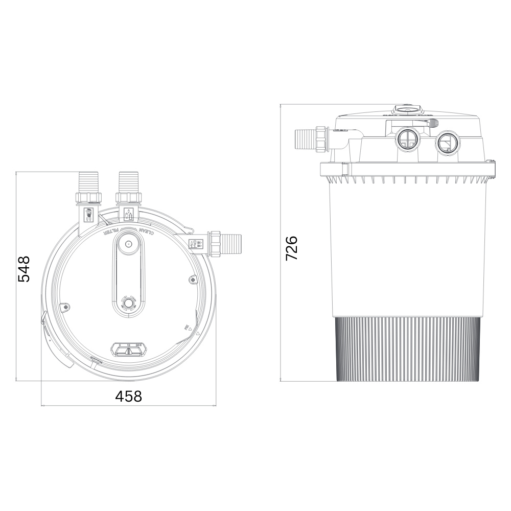 AllPondSolutions Auto Cleaning Koi Pressurised Pond Filter PRO-30000 with UV Light Timer