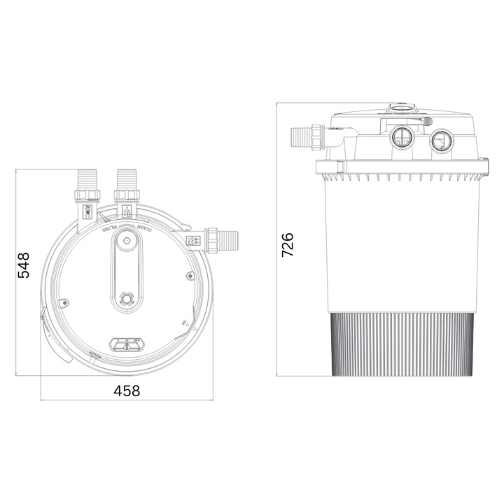 AllPondSolutions Auto Cleaning Koi Pressurised Pond Filter PRO-30000 with UV Light Timer