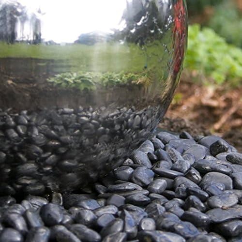 35cm Stainless Steel Sphere Garden Water Feature with LED Light