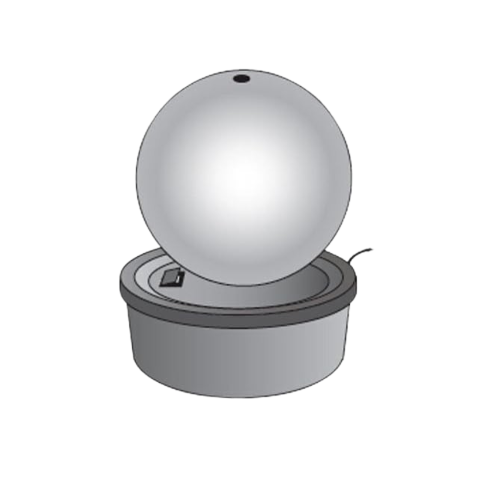 35cm Stainless Steel Sphere Garden Water Feature with LED Light