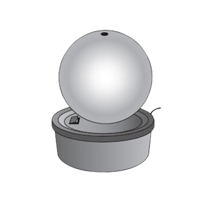 35cm Stainless Steel Sphere Garden Water Feature with LED Light