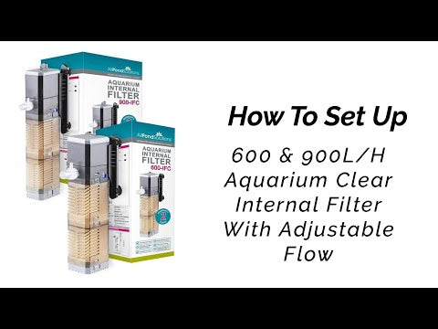 AllPondSolutions 600L/H Aquarium Internal Filter Adj Flow 600-IFC