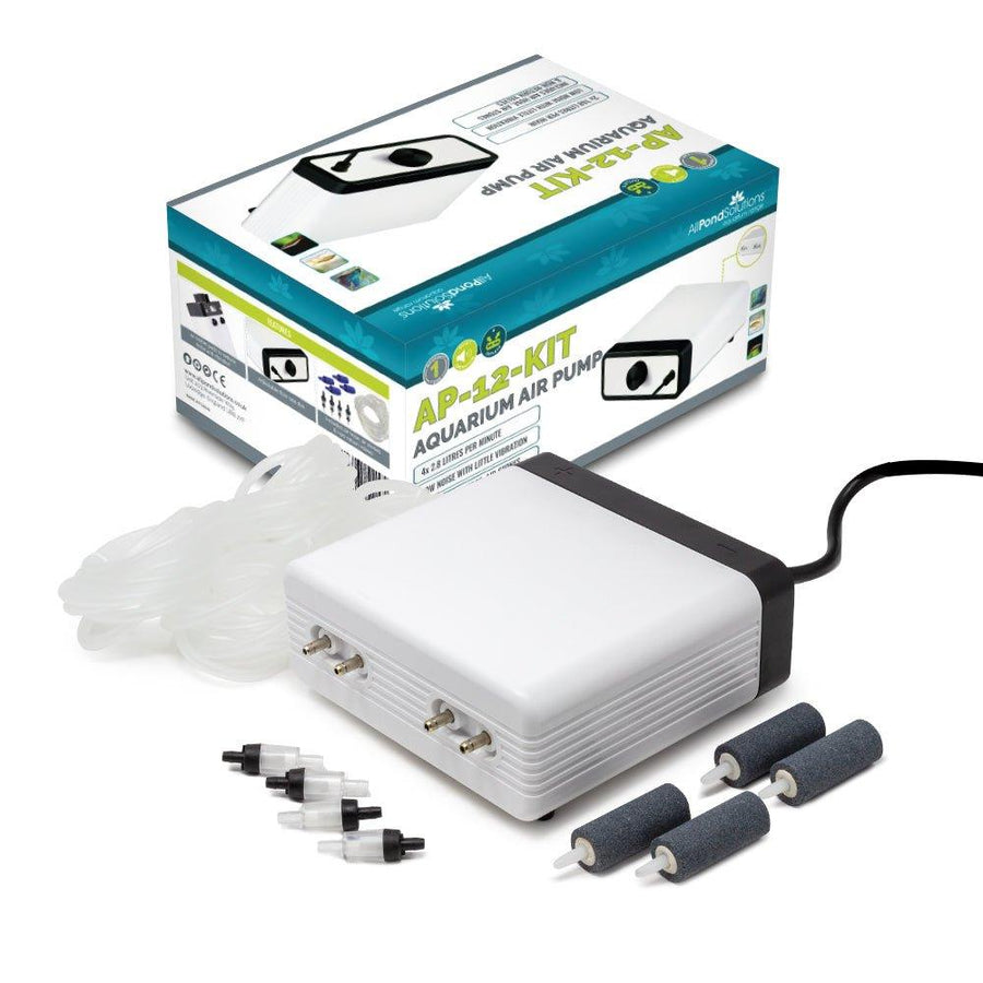 672L/H Aquarium Air Pump Complete Kit AP-12 - AllPondSolutions