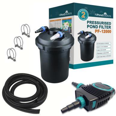 AllPondSolutions 12000L Pressurised Pond Filter Kit PF-12000-KIT - AllPondSolutions