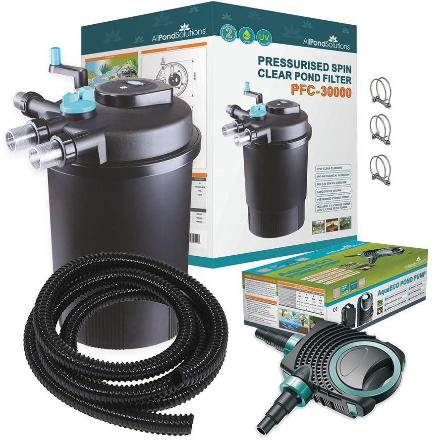 AllPondSolutions 30000L Pressurised Pond Filter PFC-30000-KIT 14000L/H Pump - AllPondSolutions