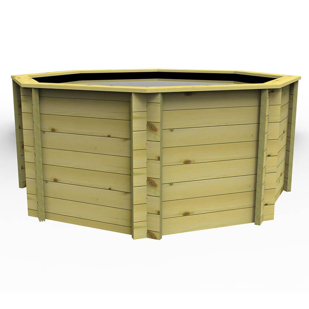 The Garden Timber Company Wooden Koi Pond – 8ft Octagonal - AllPondSolutions