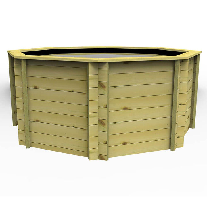 The Garden Timber Company Wooden Koi Pond – 8ft Octagonal - AllPondSolutions