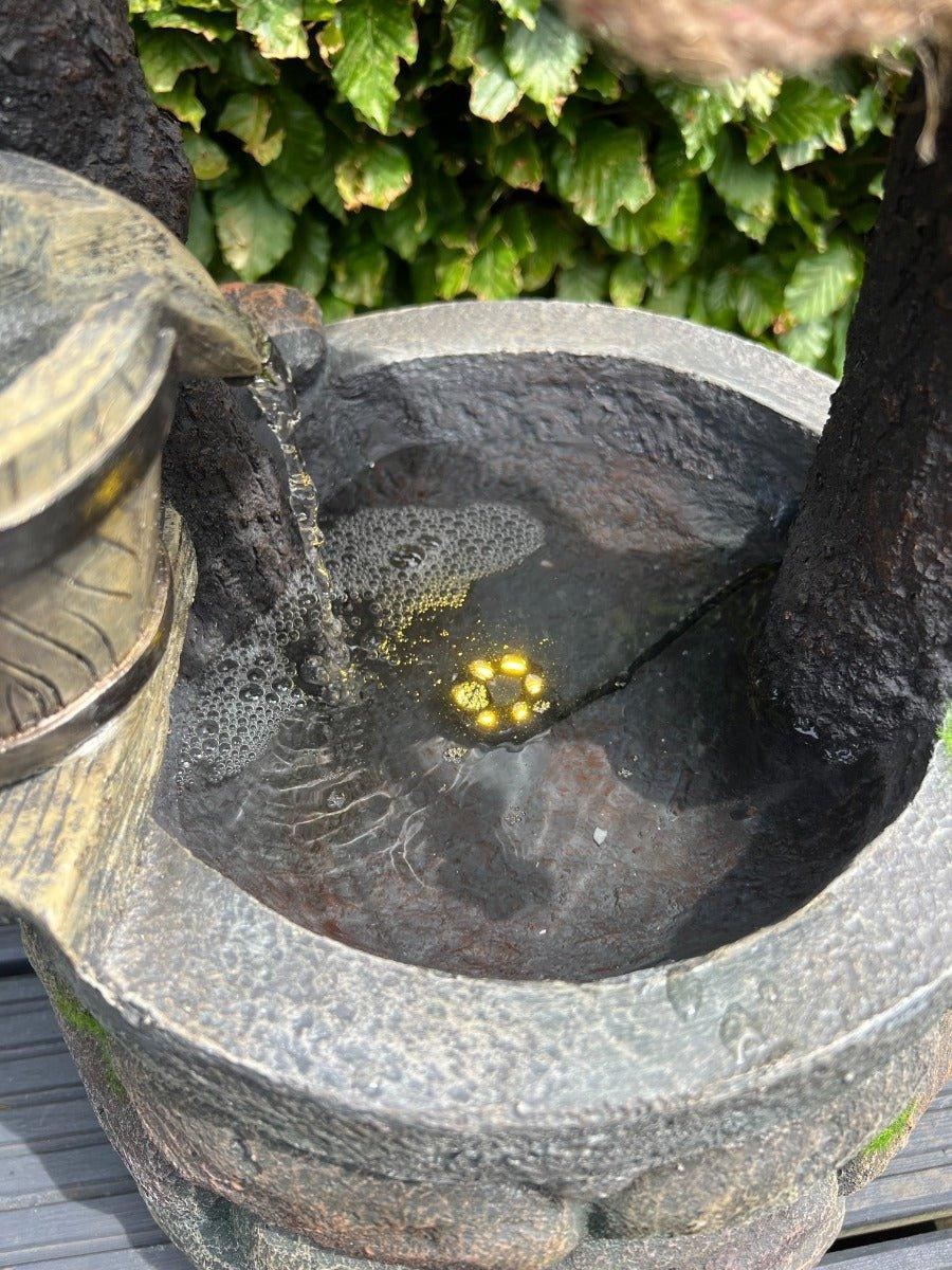 Wishing Well Water Feature with LED Light - AllPondSolutions