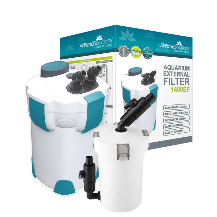 1400 L/H Aquarium Fish Tank External Filter 1400EF with EF Booster Unit