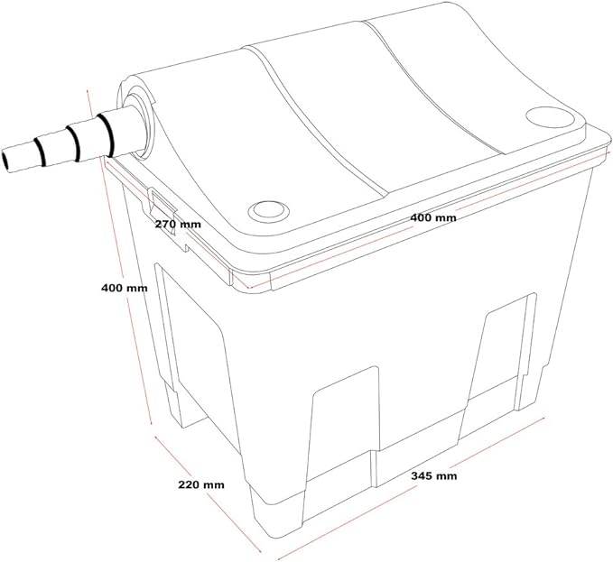 AllPondSolutions BF-6000 Garden Pond Bio Box Filter