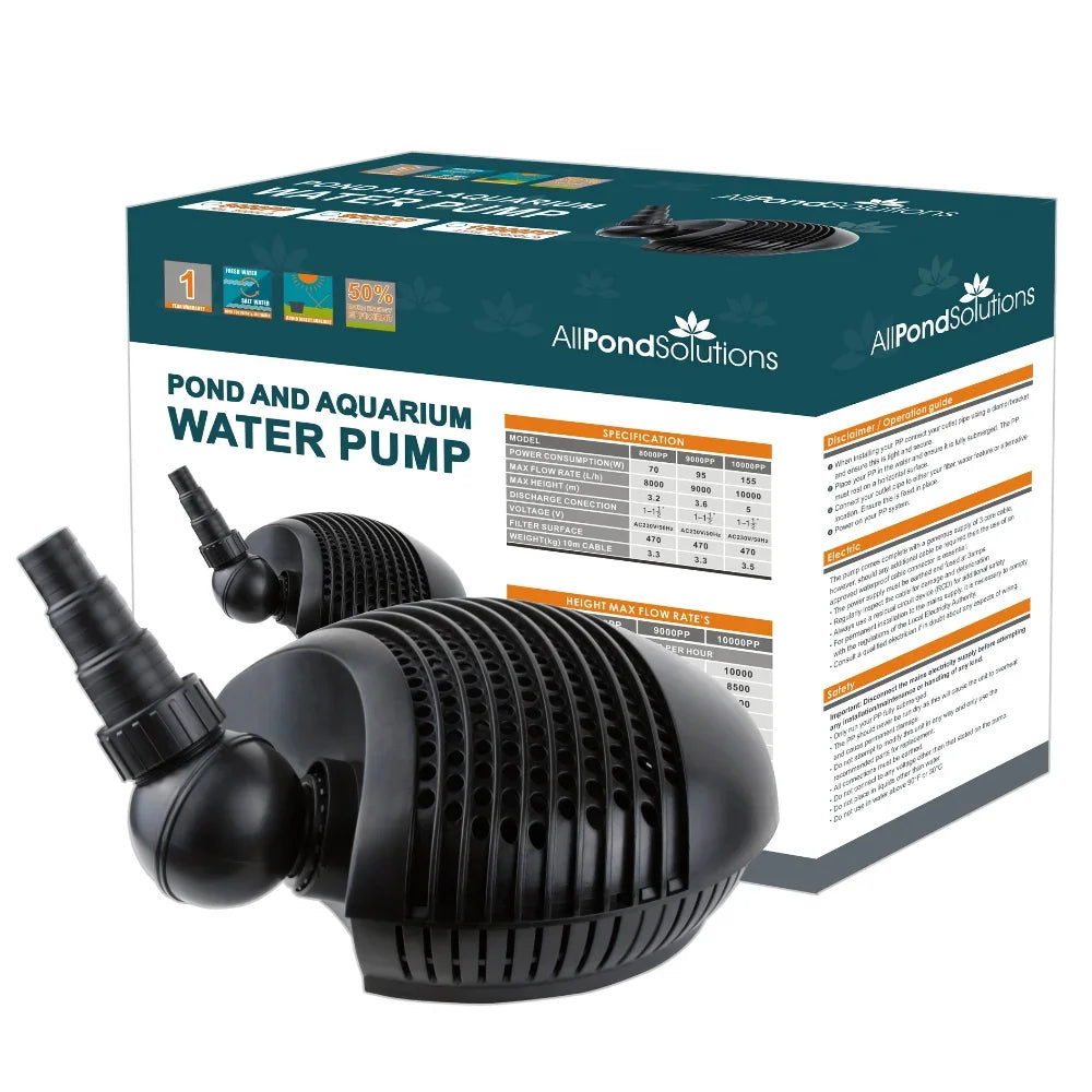 AllPondSolutions 10000PP submersible pond pump, 10,000 litres per hour