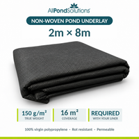 AllPondSolutions 2m x 8m pond underlay, 150gsm non-woven polypropylene