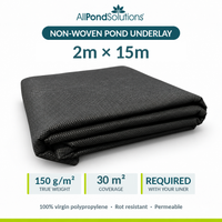 AllPondSolutions 2m x 15m pond underlay, 150gsm non-woven polypropylene