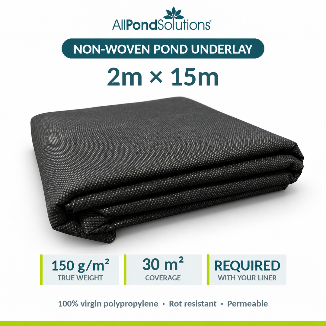 AllPondSolutions 2m x 15m pond underlay, 150gsm non-woven polypropylene