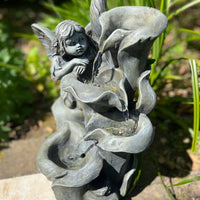 AllPondSolutions fairy cascading solar water feature with LED lights