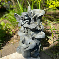 AllPondSolutions fairy cascading solar water feature with LED lights