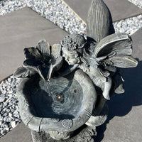AllPondSolutions fairy and water lily solar water feature with LED lights