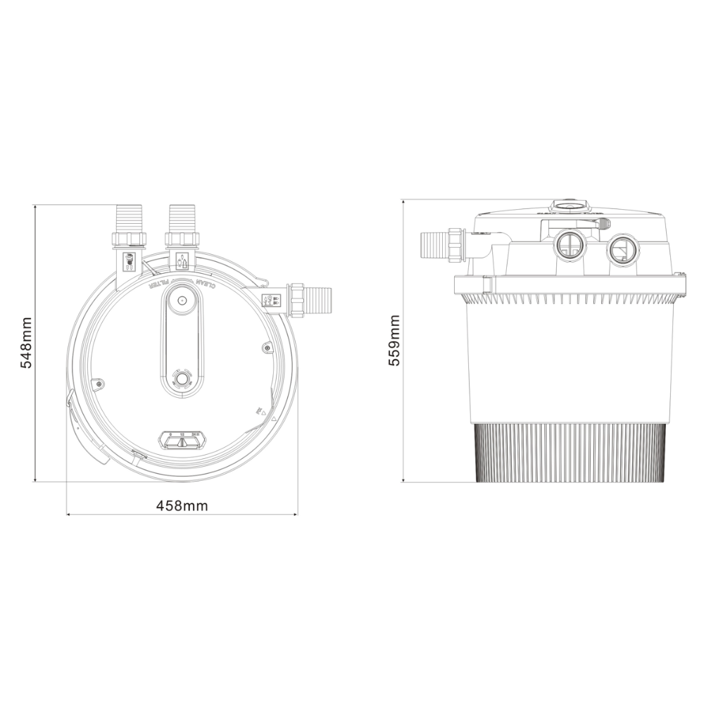 AllPondSolutions Auto Cleaning Pressurised Pond Filter PRO-25000