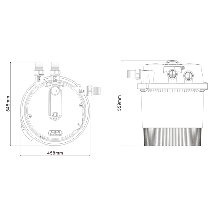 AllPondSolutions Auto Cleaning Pressurised Pond Filter PRO-25000