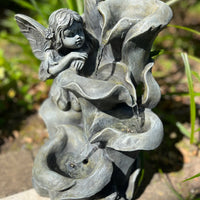 AllPondSolutions fairy cascading solar water feature with LED lights