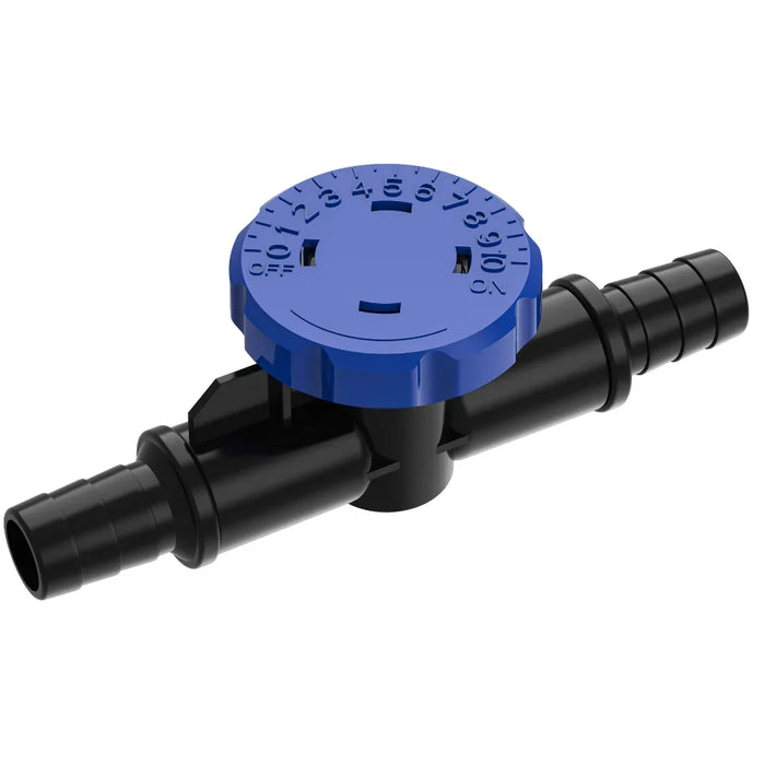 19mm Flow Control Valve, Hose Connection for Pond / Waterfall / Fountain / Pump / Hydroponics