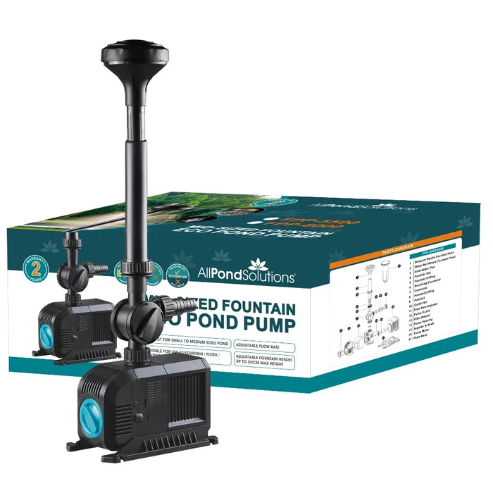 Fountain Pond Pump with Fountain Heads – 600 to 6000 L/H
