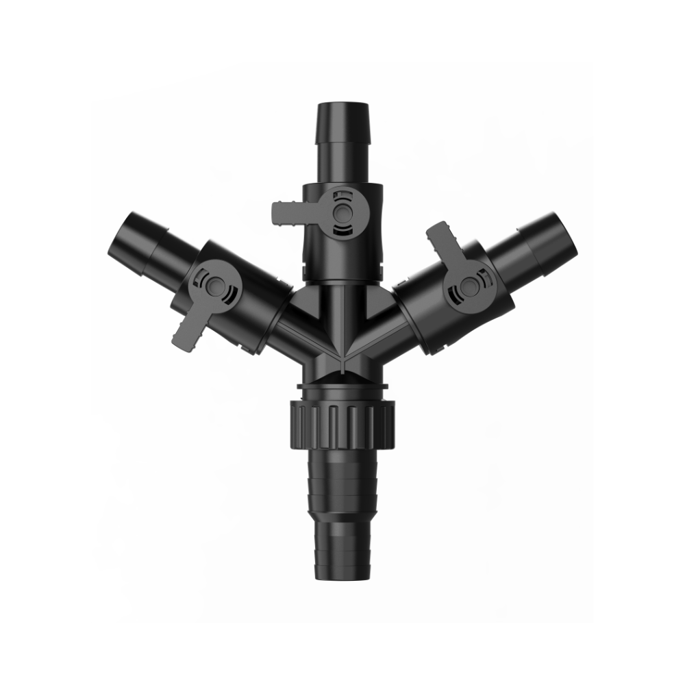 Uni Tap 4 Way Pond Hose with Adaptor Taps 20mm