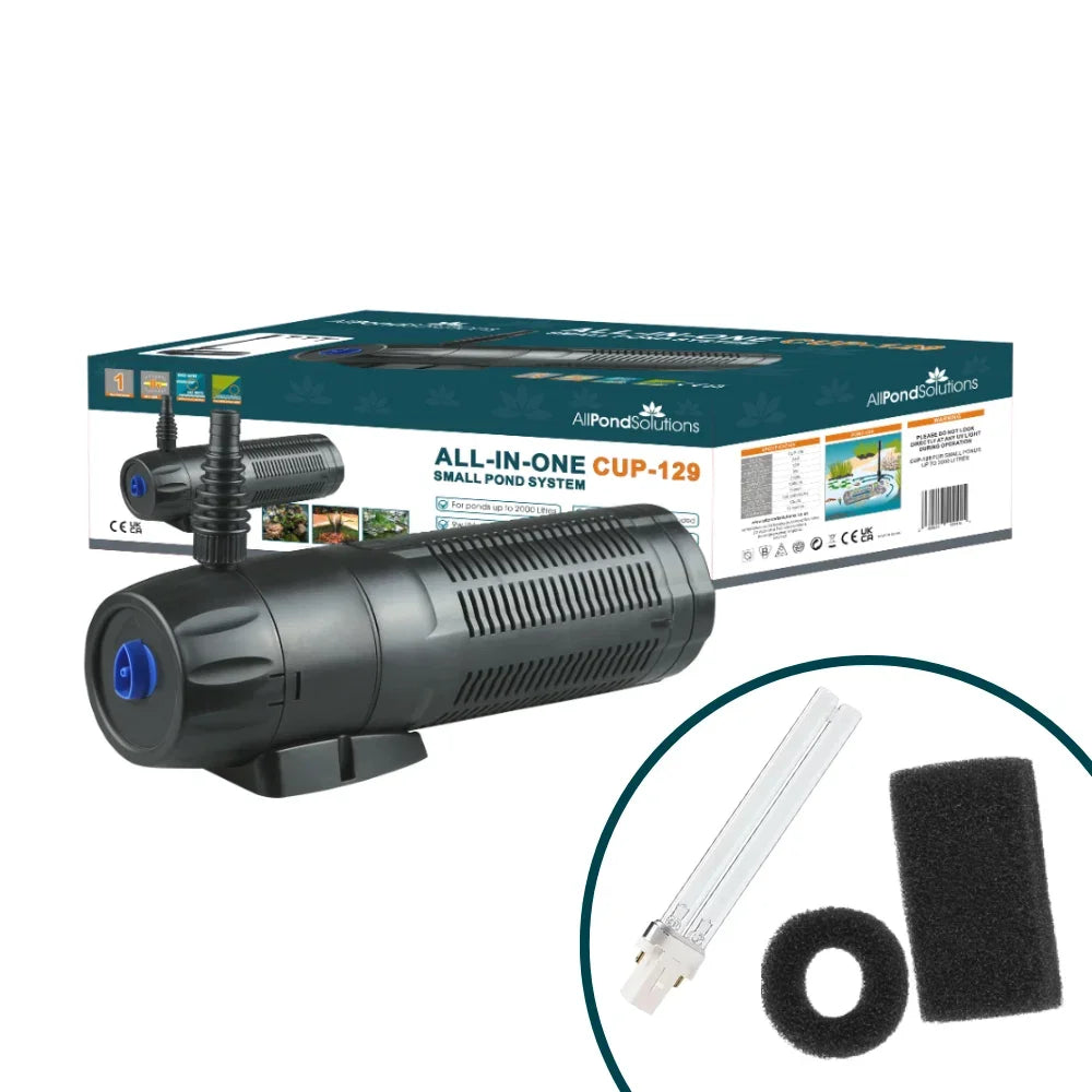 AllPondSolutions CUP-129 all-in-one pond pump, filter and UV unit kit
