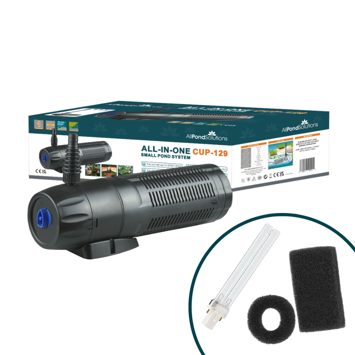 AllPondSolutions All in One CUP-129 unit 1000L/H with Spare Bulb and Foams CUP-129-KIT