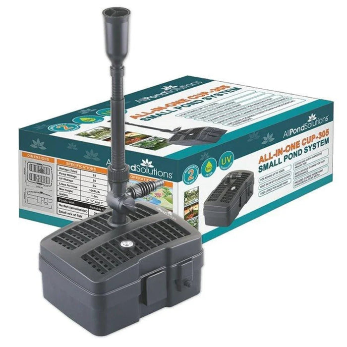 1,000 L/H All-in-One Pond Pump, Filter & UV Clarifier with Fountain - CUP-305