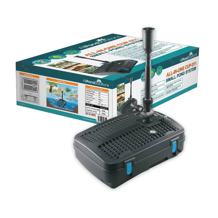 2,500 L/H All-in-One Pond Pump, Filter & UV Clarifier with Fountain - CUP-311