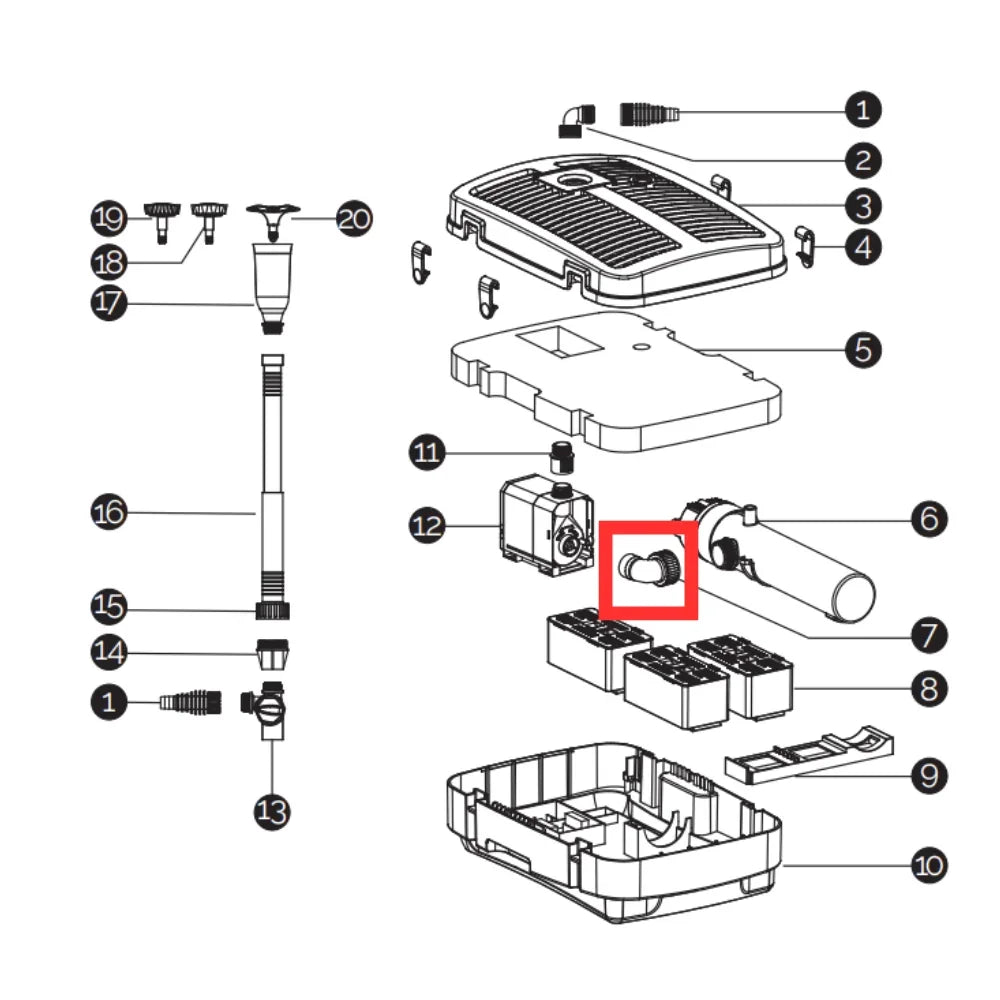 AllPondSolutions CUP-311 replacement pump hosetail