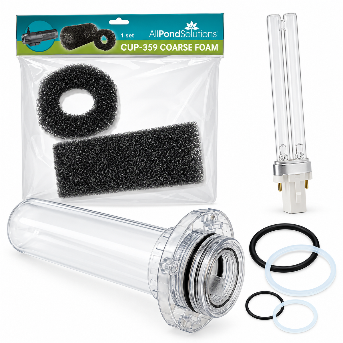 CUP-359 Annual Service Kit - 9w Bulb, Quartz Sleeve, O-Rings & Foams