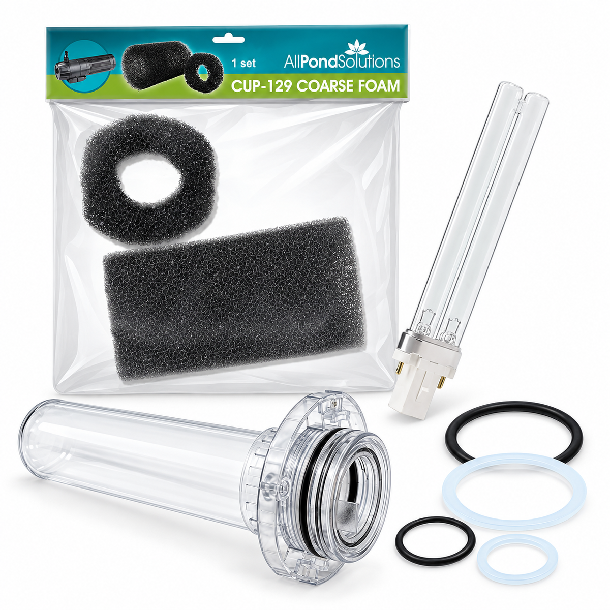 CUP-129 Annual Service Kit - 9w Bulb, Quartz Sleeve, O-Rings & Foams