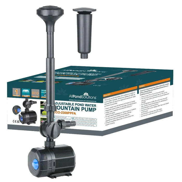 ECO Fountain Pond Pump with Fountain Heads – 2300 to 6500 L/H