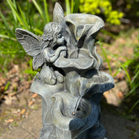 AllPondSolutions fairy cascading solar water feature with LED lights