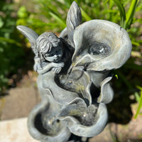 AllPondSolutions fairy cascading solar water feature with LED lights