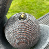 AllPondSolutions swan solar water feature with LED lights