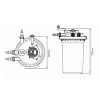 AllPondSolutions PFC-20000 pressurised pond filter kit with 18W UV and pump