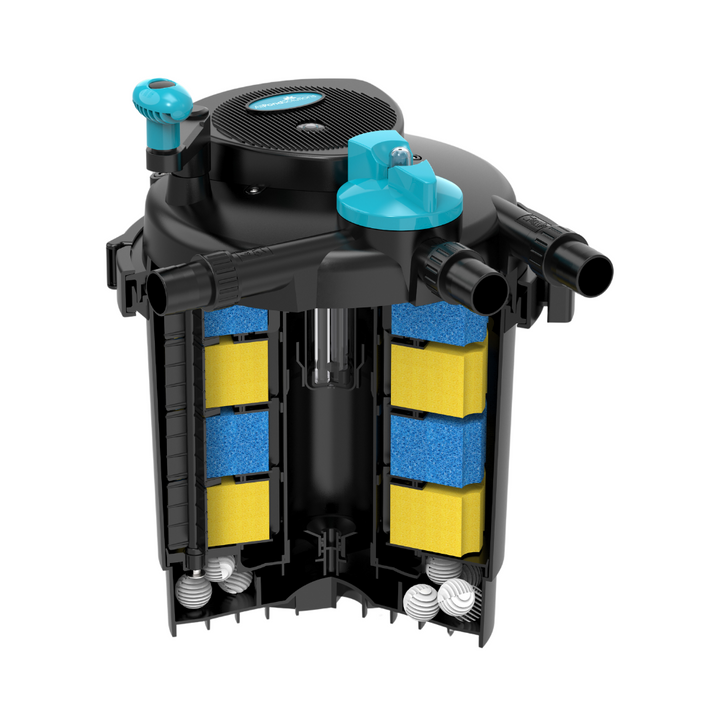 AllPondSolutions 5000L Pressurised Pond Filter 11w UV Easy Clean PFC-5000