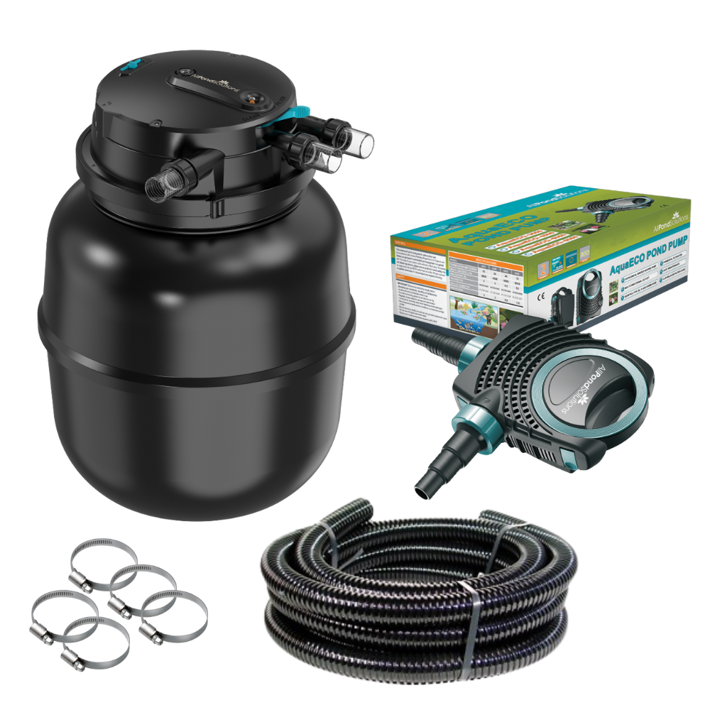 AllPondSolutions 50000L Koi Pressurised Pond Filter With UV Timer Kit PRO-50000-KIT