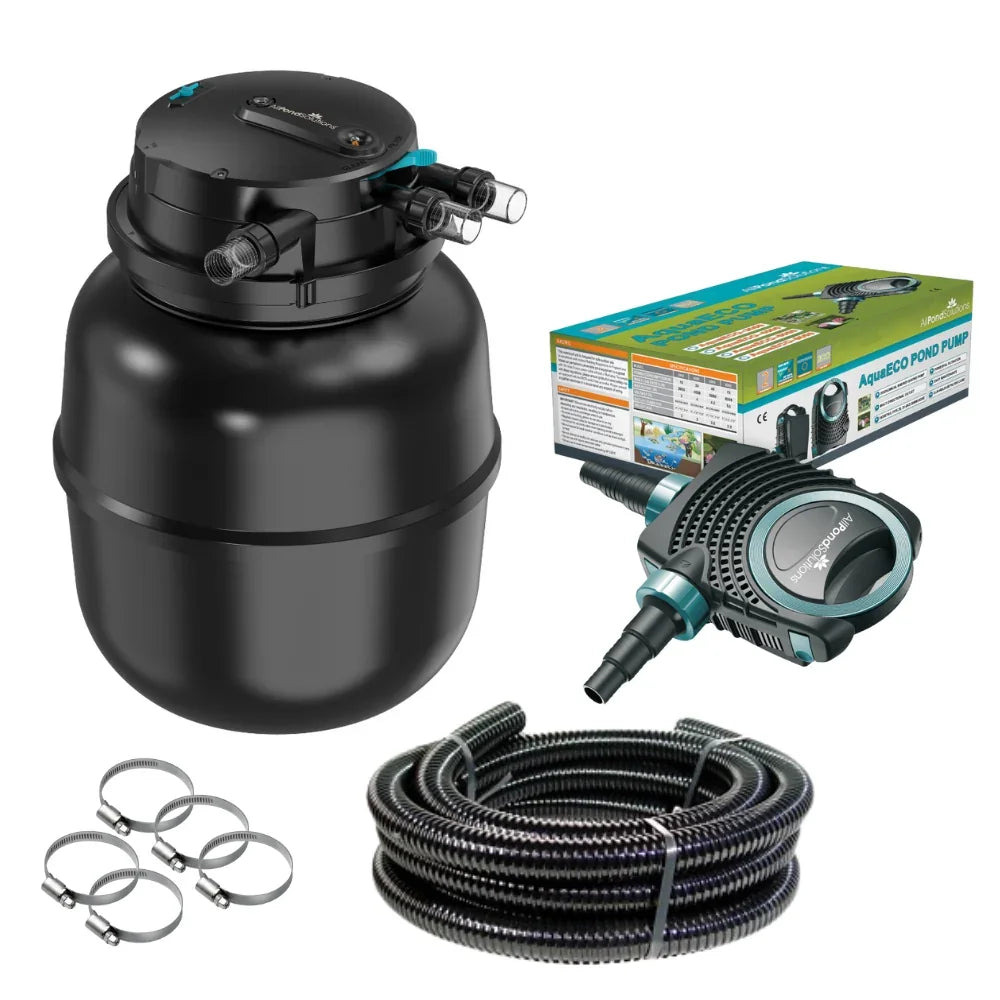 AllPondSolutions PRO-50000 auto-cleaning koi pond filter kit with 55W UV steriliser