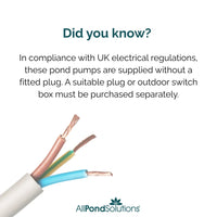 AllPondSolutions PPF-1500 ECO fountain pond pump, 1500 litres per hour