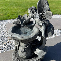AllPondSolutions fairy and water lily solar water feature with LED lights
