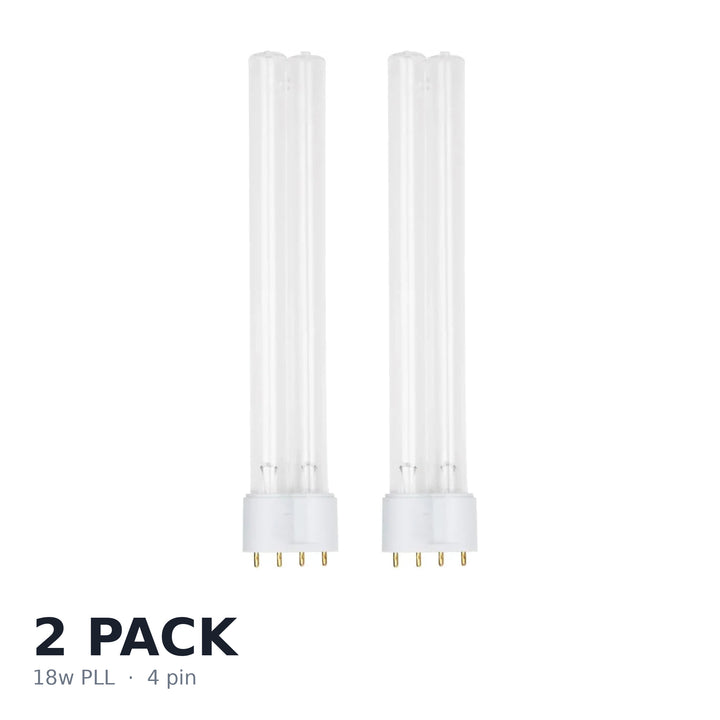 18w PLL UV Bulb Twin Pack - 2 x 4 Pin Lamps for Pond & Aquarium