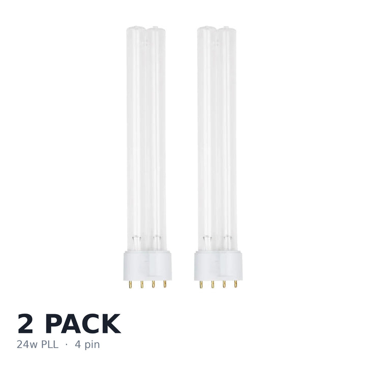 24w PLL UV Bulb Twin Pack - 2 x 4 Pin Lamps for Pond & Aquarium