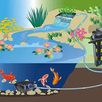AllPondSolutions W-400 pond waterfall kit with filtration and pump